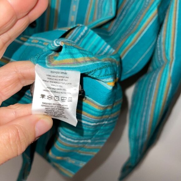 F*cking Awesome Mens Shirt Green Size 2X Striped Button Down Long Sleeve New - Picture 8 of 14